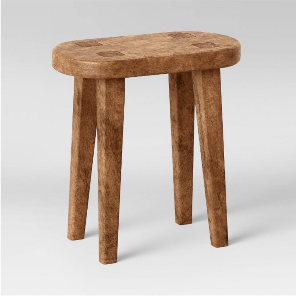 Woodland Carved Wood Accent Table Tall - Threshold